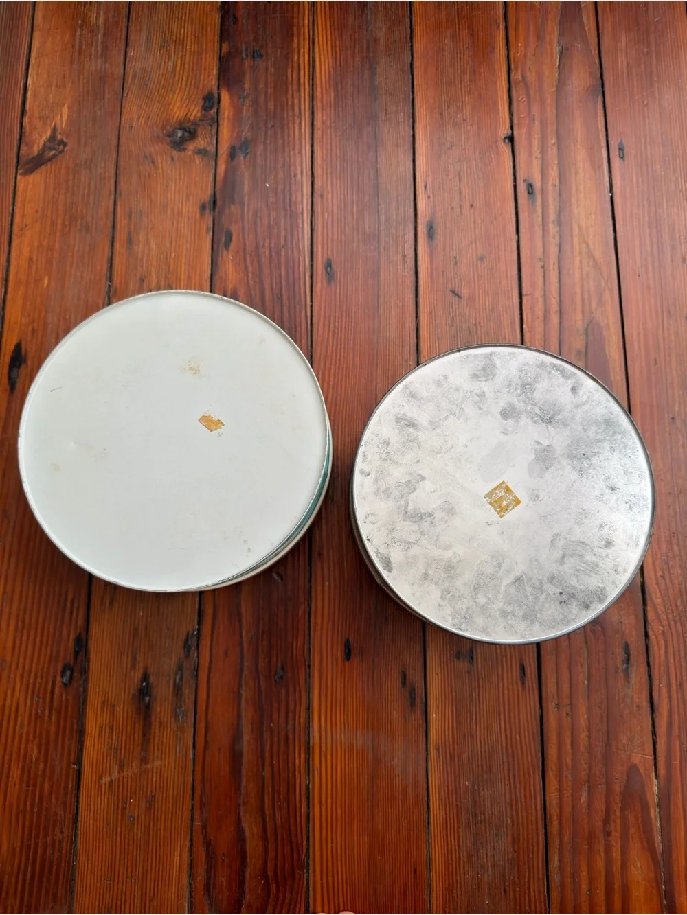 Vintage Floral Metal Cookie Tins - Pair